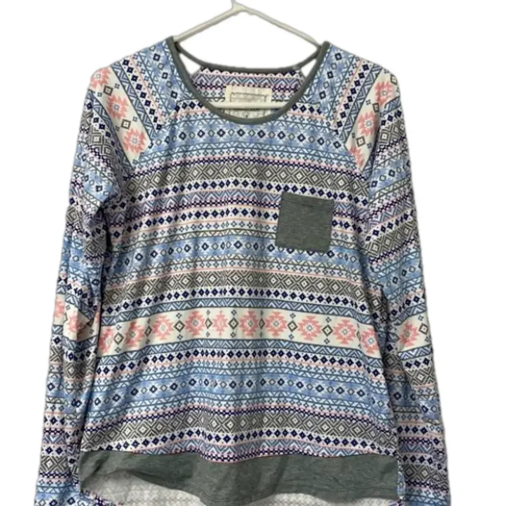 Cuddl Duds PJS‎ Women's PJ Set Blue Pink Gray Size Small Sleep Wear